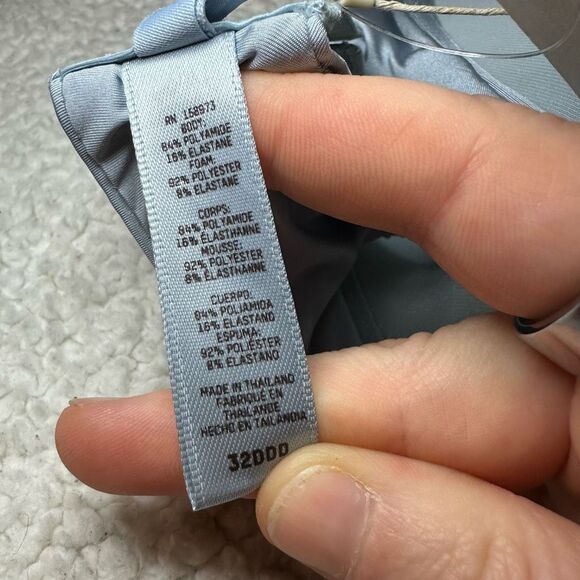 Skims Weightless Demi Bra Denim Light Dusty Blue Color Size 32DDD NWT - Picture 8 of 9